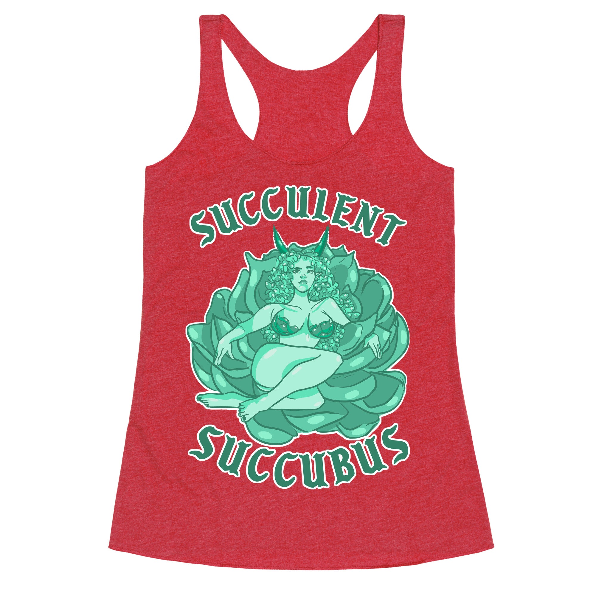 Succulent Succubus Dark Back Racerback Tank