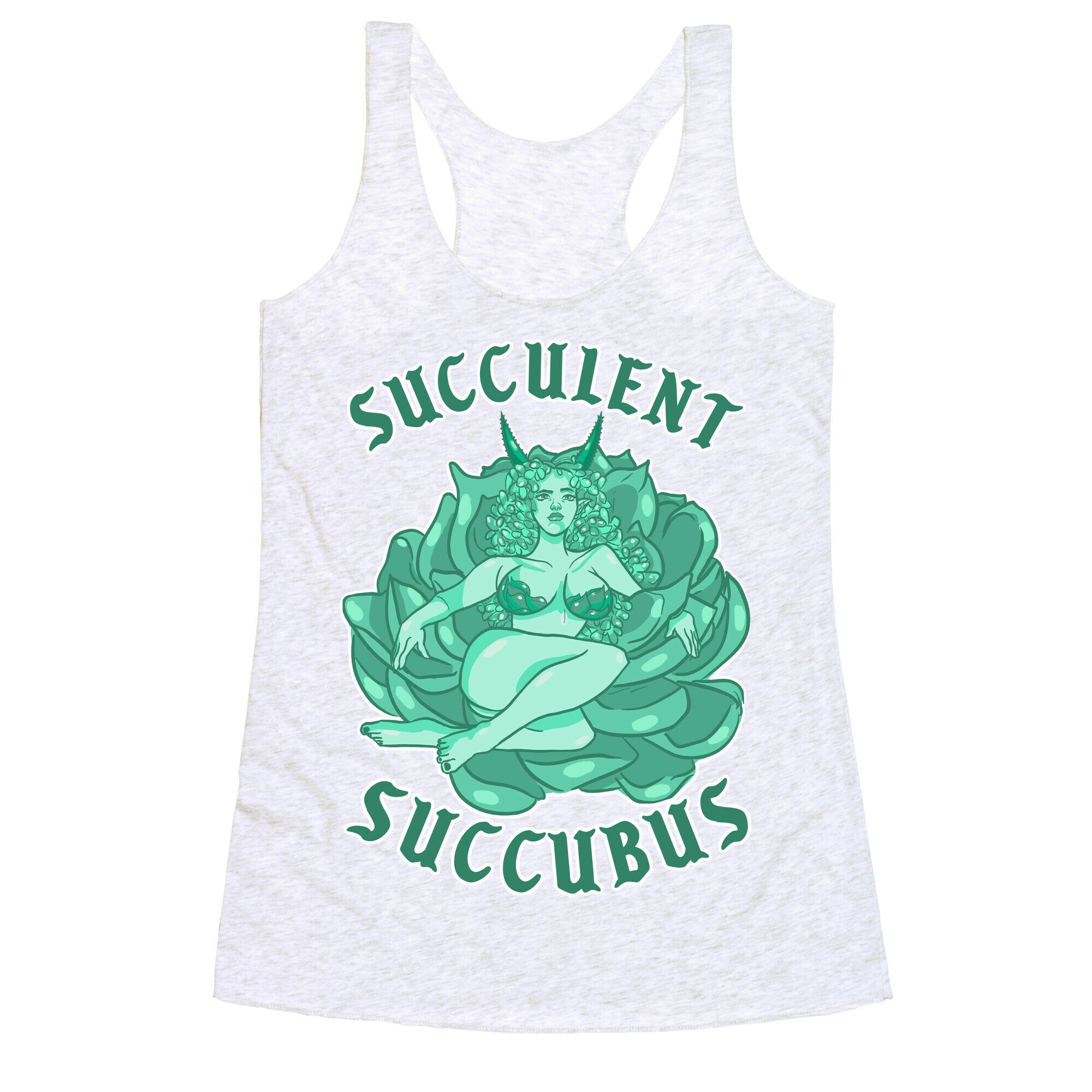 Succulent Succubus Dark Back Racerback Tank