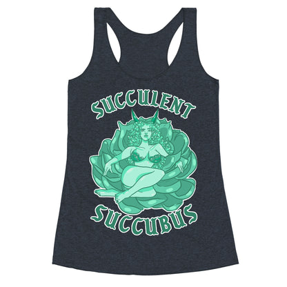 Succulent Succubus Dark Back Racerback Tank