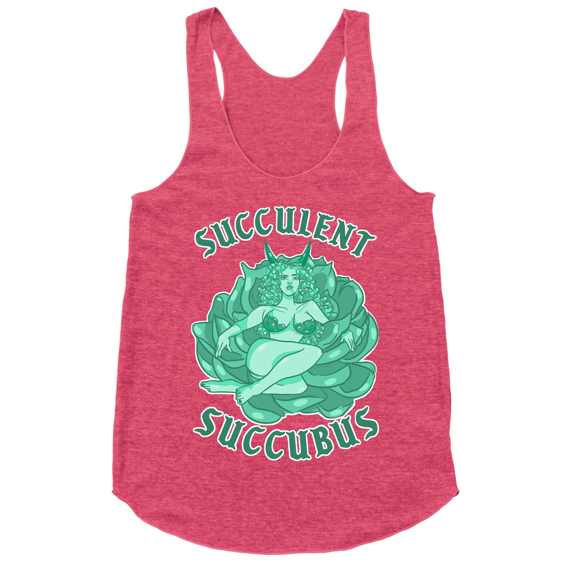 Succulent Succubus Dark Back Racerback Tank