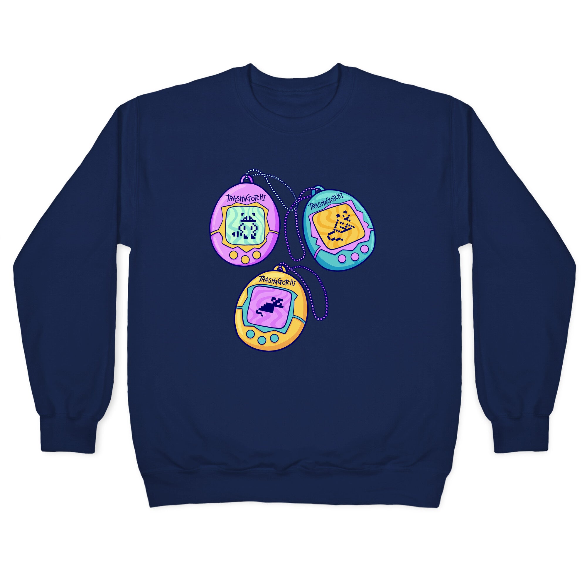 Trashagotchi (Raccoon, Opossum, Rat) Crewneck Sweatshirt