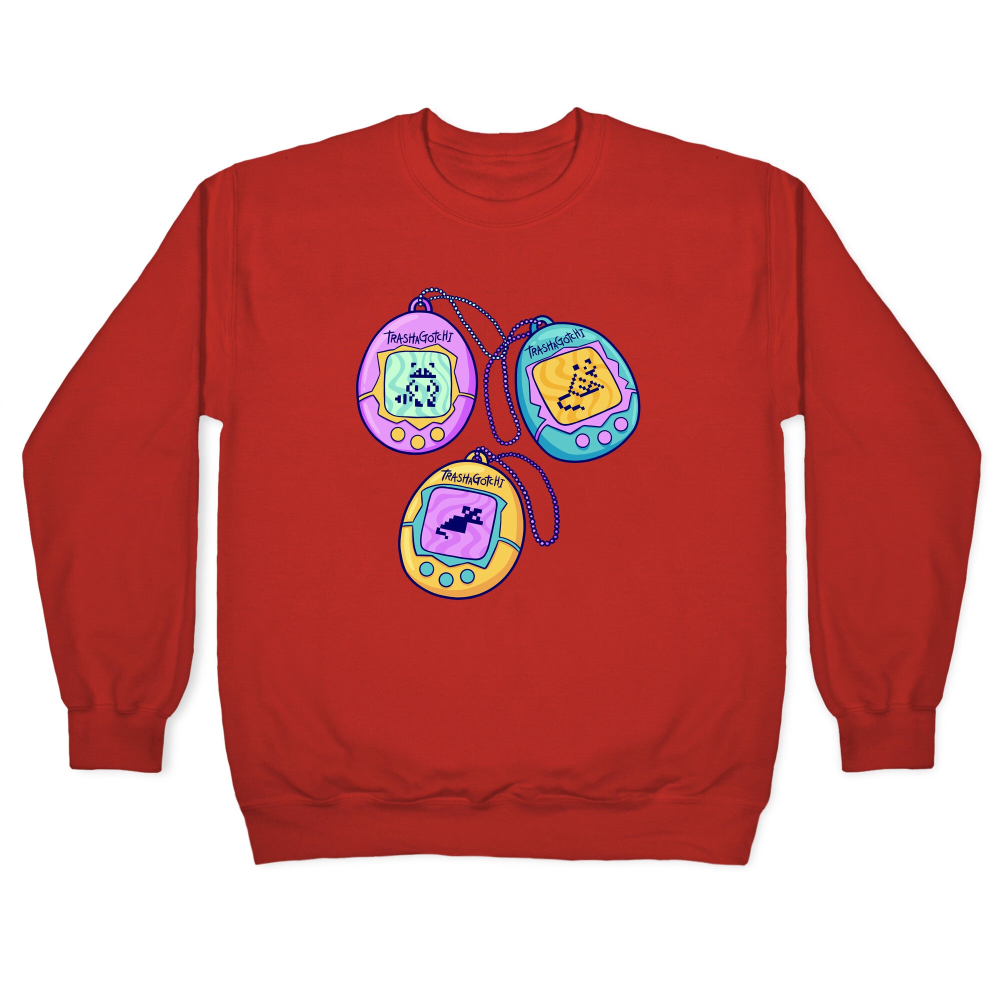 Trashagotchi (Raccoon, Opossum, Rat) Crewneck Sweatshirt