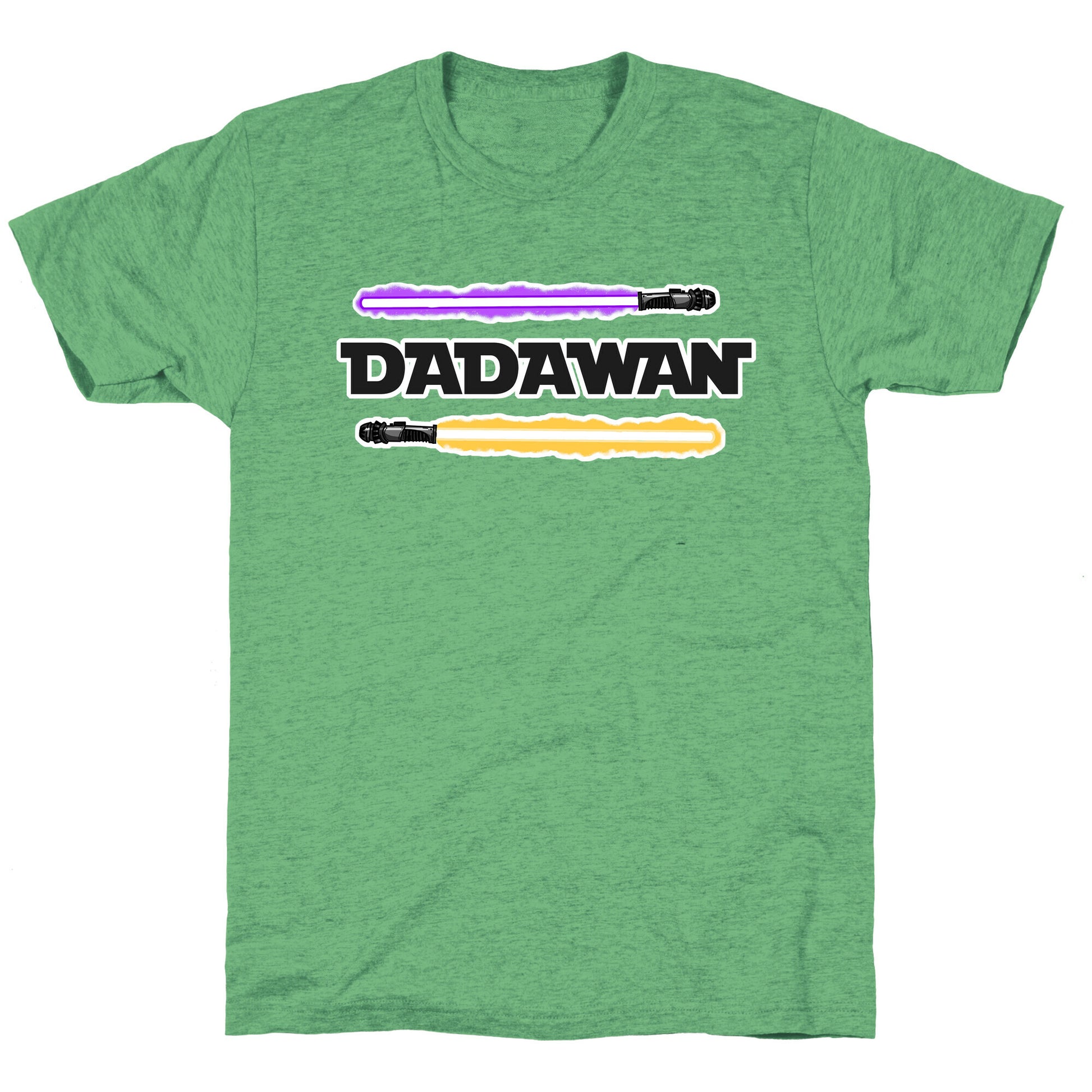 Padawan Dadawan Star Wars Parody Purple/Yellow Light Sabers Unisex Triblend Tee