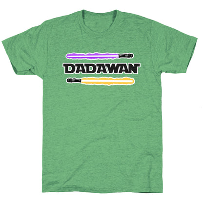 Padawan Dadawan Star Wars Parody Purple/Yellow Light Sabers Unisex Triblend Tee