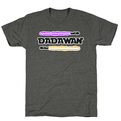 Padawan Dadawan Star Wars Parody Purple/Yellow Light Sabers Unisex Triblend Tee