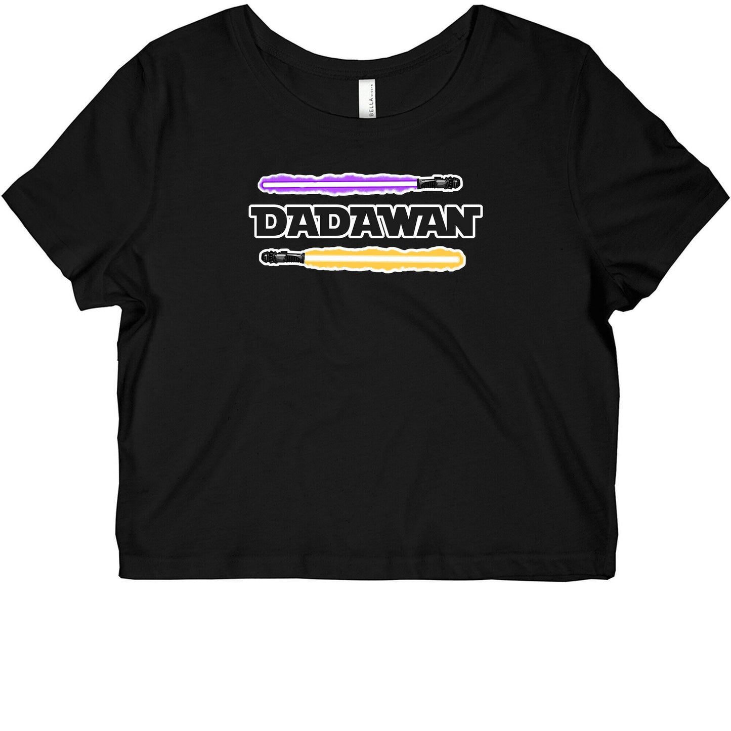 Padawan Dadawan Star Wars Parody Purple/Yellow Light Sabers Graphic Baby Tee