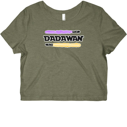 Padawan Dadawan Star Wars Parody Purple/Yellow Light Sabers Graphic Baby Tee