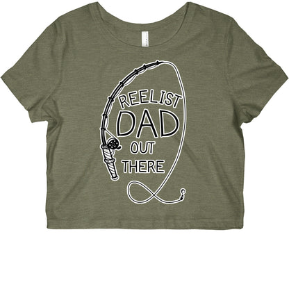 "Reelist Dad Out There" Fishing Graphic Baby Tee