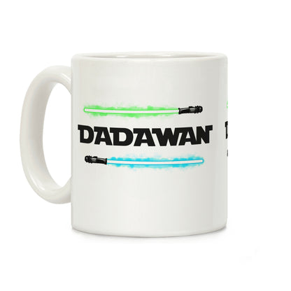 Padawan Dadawan Star Wars Parody Blue/Green Light Sabers Coffee Mug