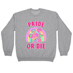 "Pride or Die" DnD Dice Pastel Crewneck Sweatshirt
