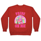 "Pride or Die" DnD Dice Pastel Crewneck Sweatshirt