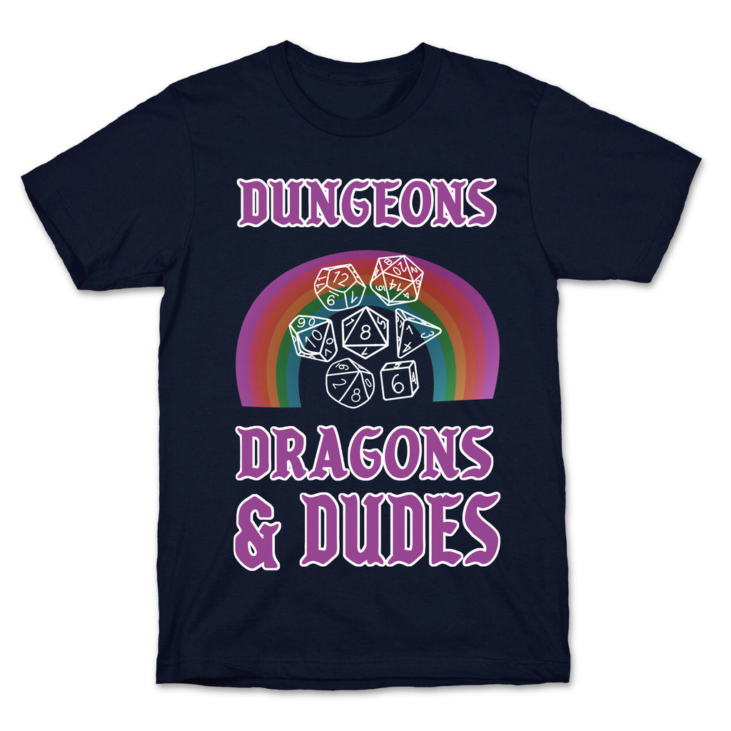 DnD & Dudes White Dice T-Shirt