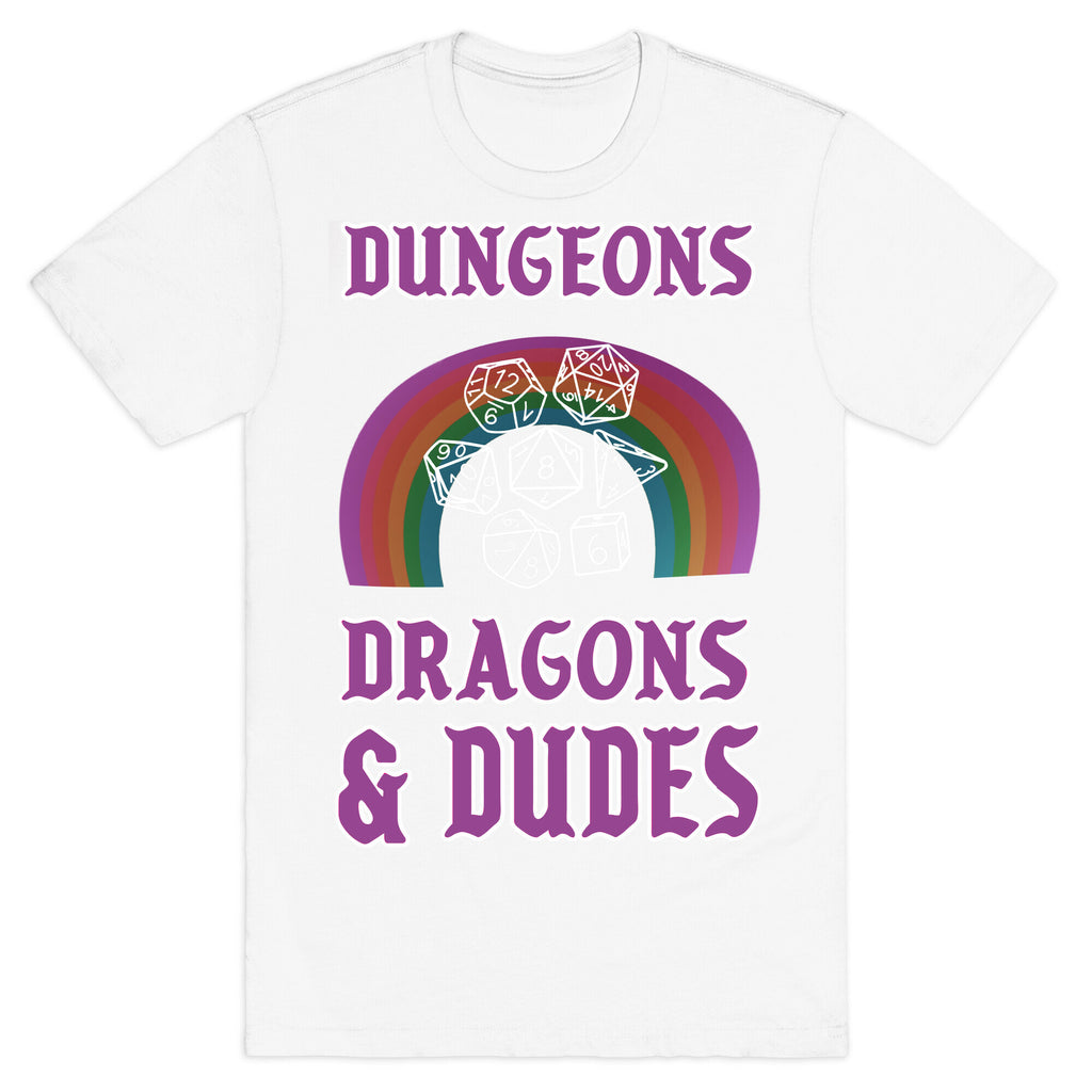 DnD & Dudes White Dice T-Shirt