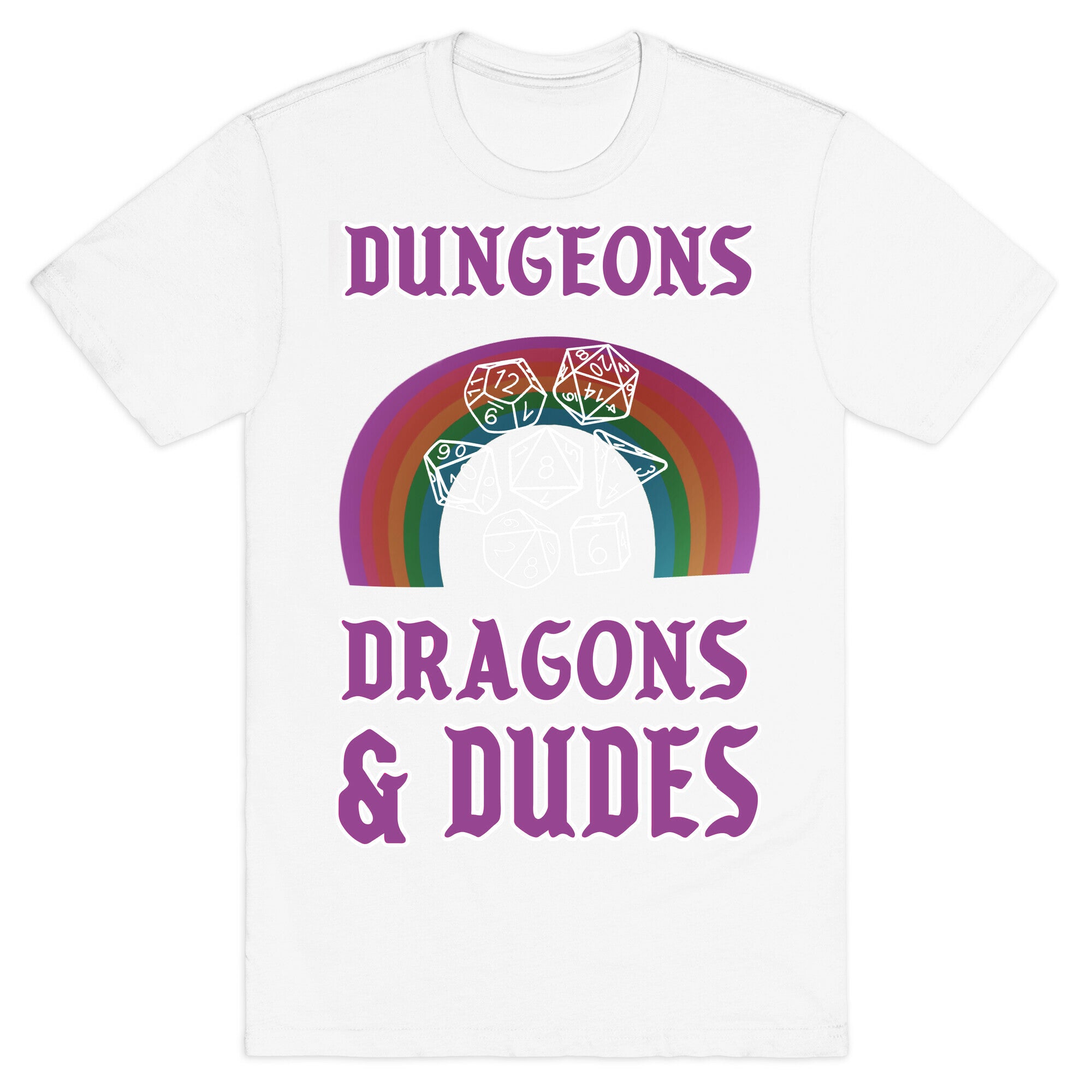 DnD & Dudes White Dice T-Shirt