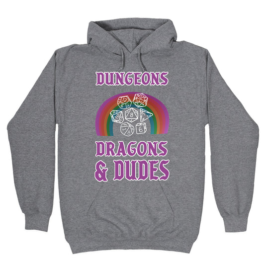 DnD & Dudes White Dice Hoodie