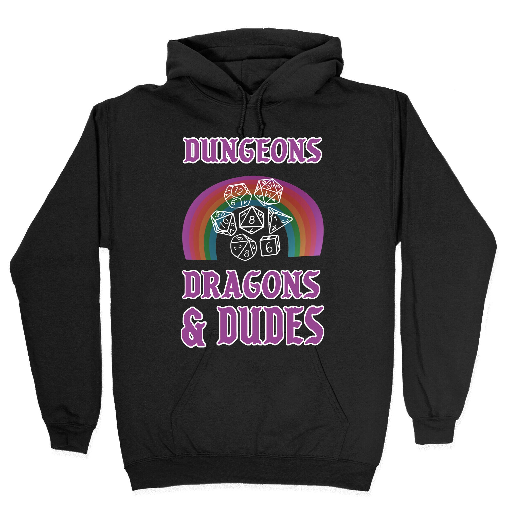 DnD & Dudes White Dice Hoodie