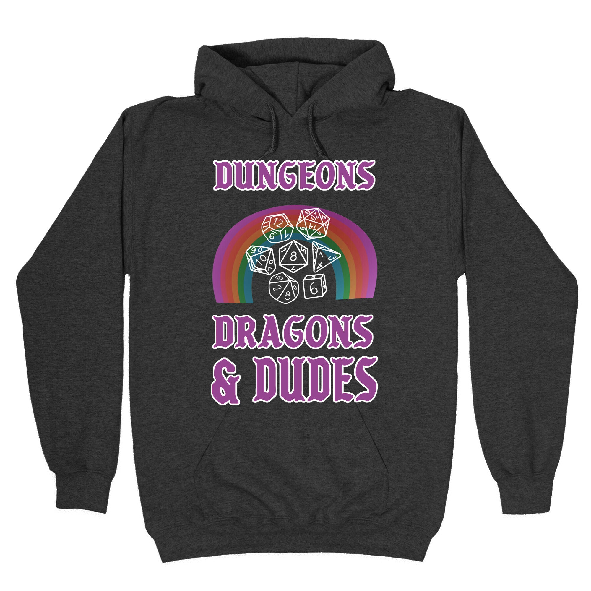 DnD & Dudes White Dice Hoodie
