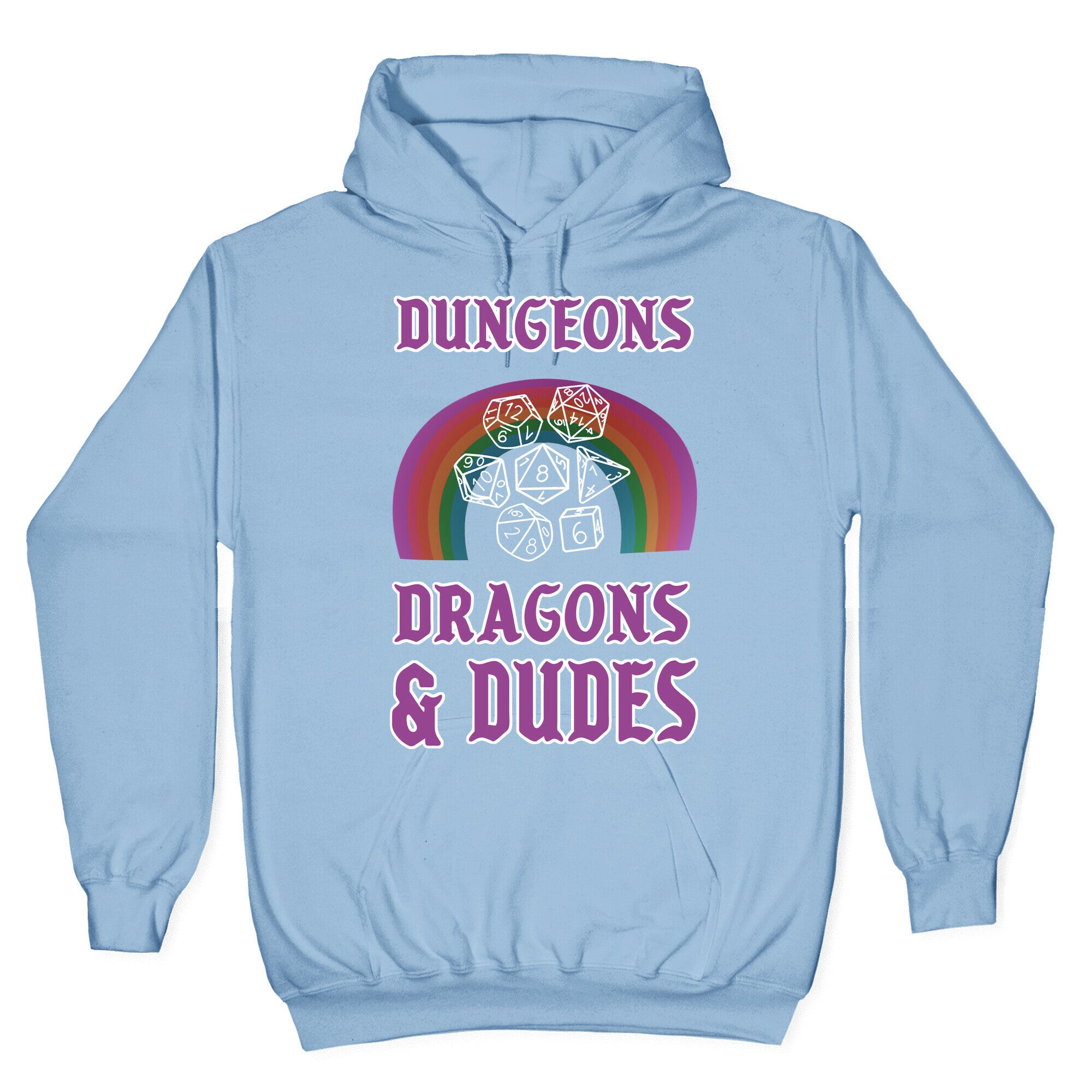 DnD & Dudes White Dice Hoodie