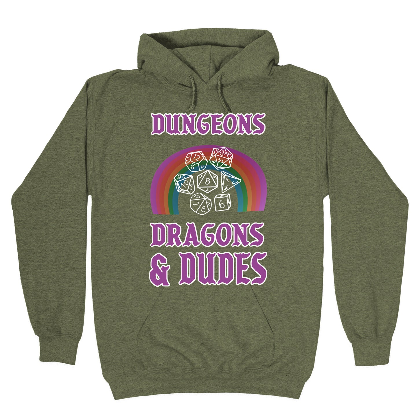 DnD & Dudes White Dice Hoodie