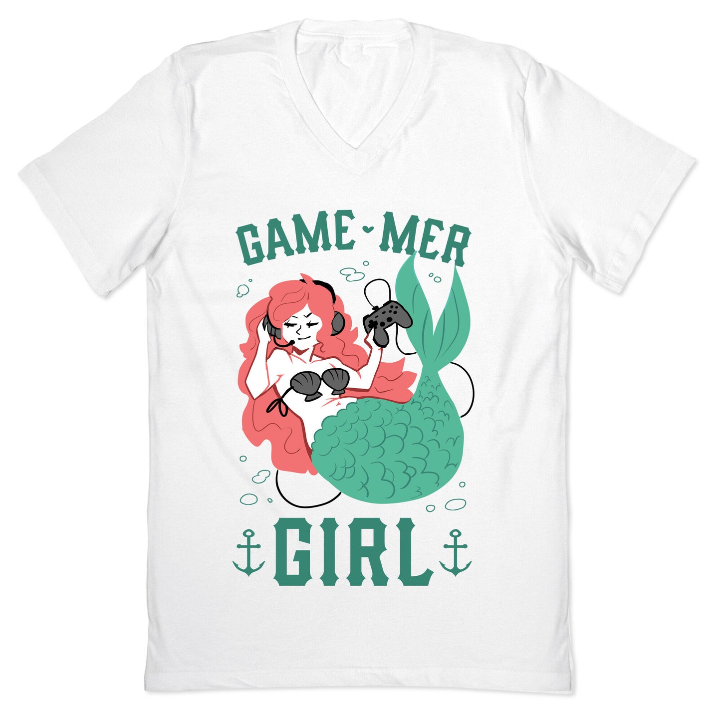 Game Mer Girl V-Neck