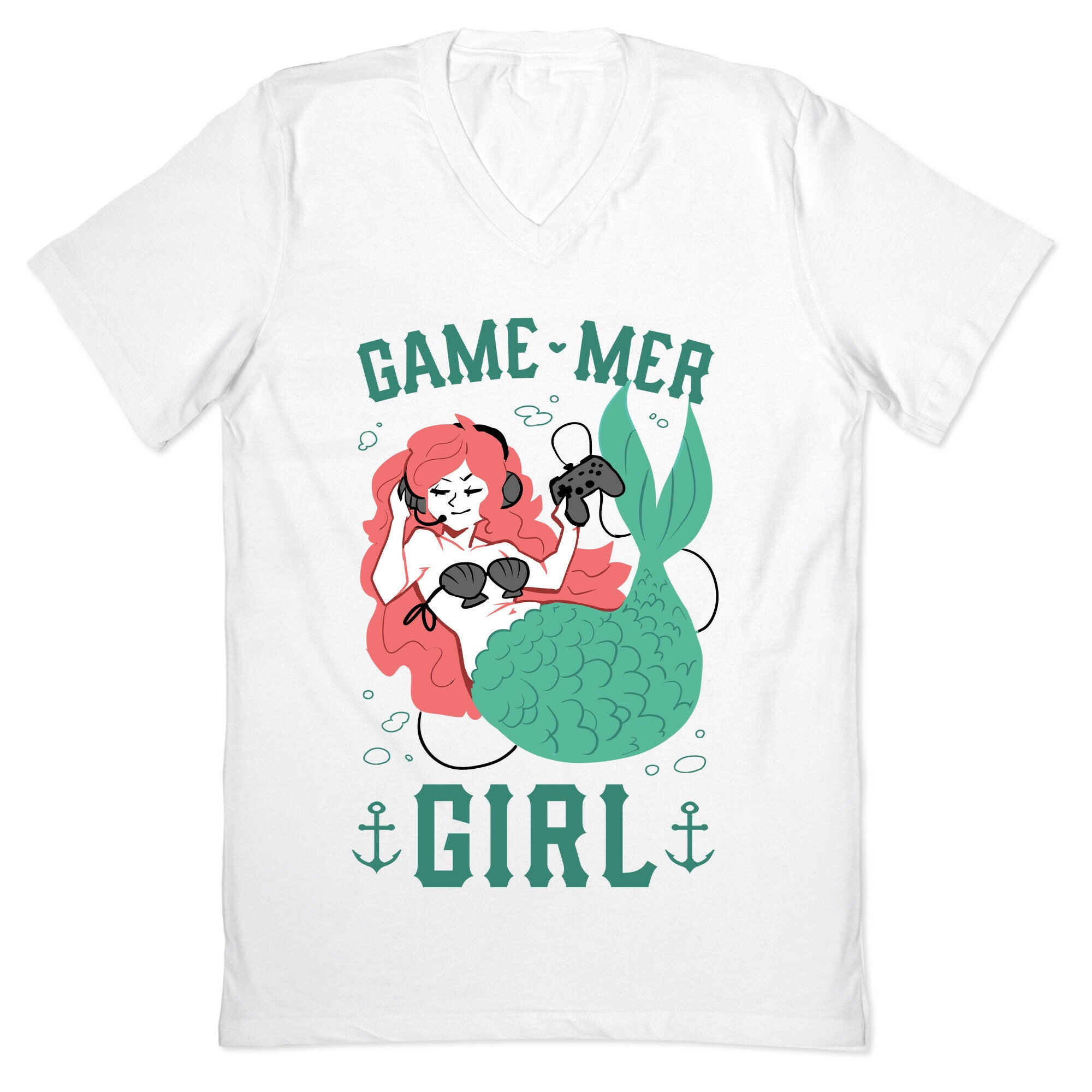 Game Mer Girl V-Neck