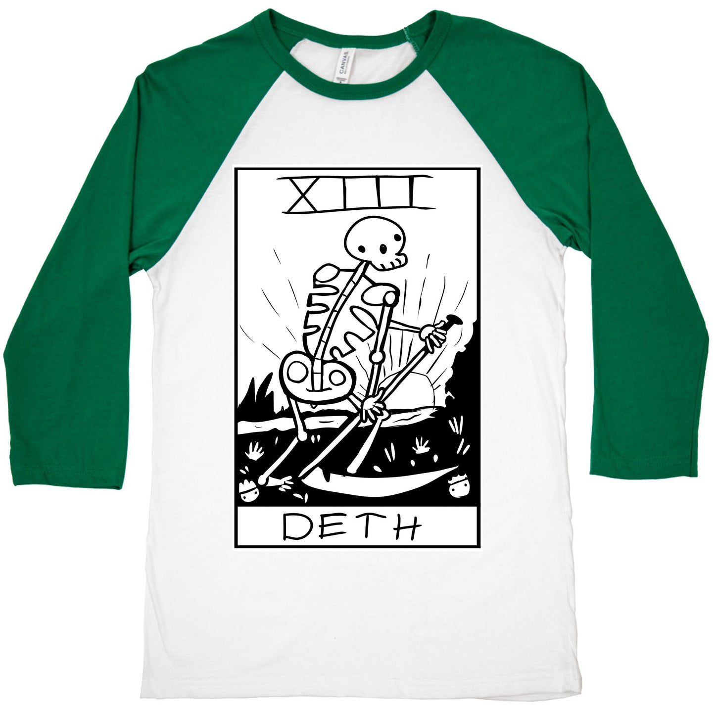 Badly Drawn Tarots: Death Baseball Tee