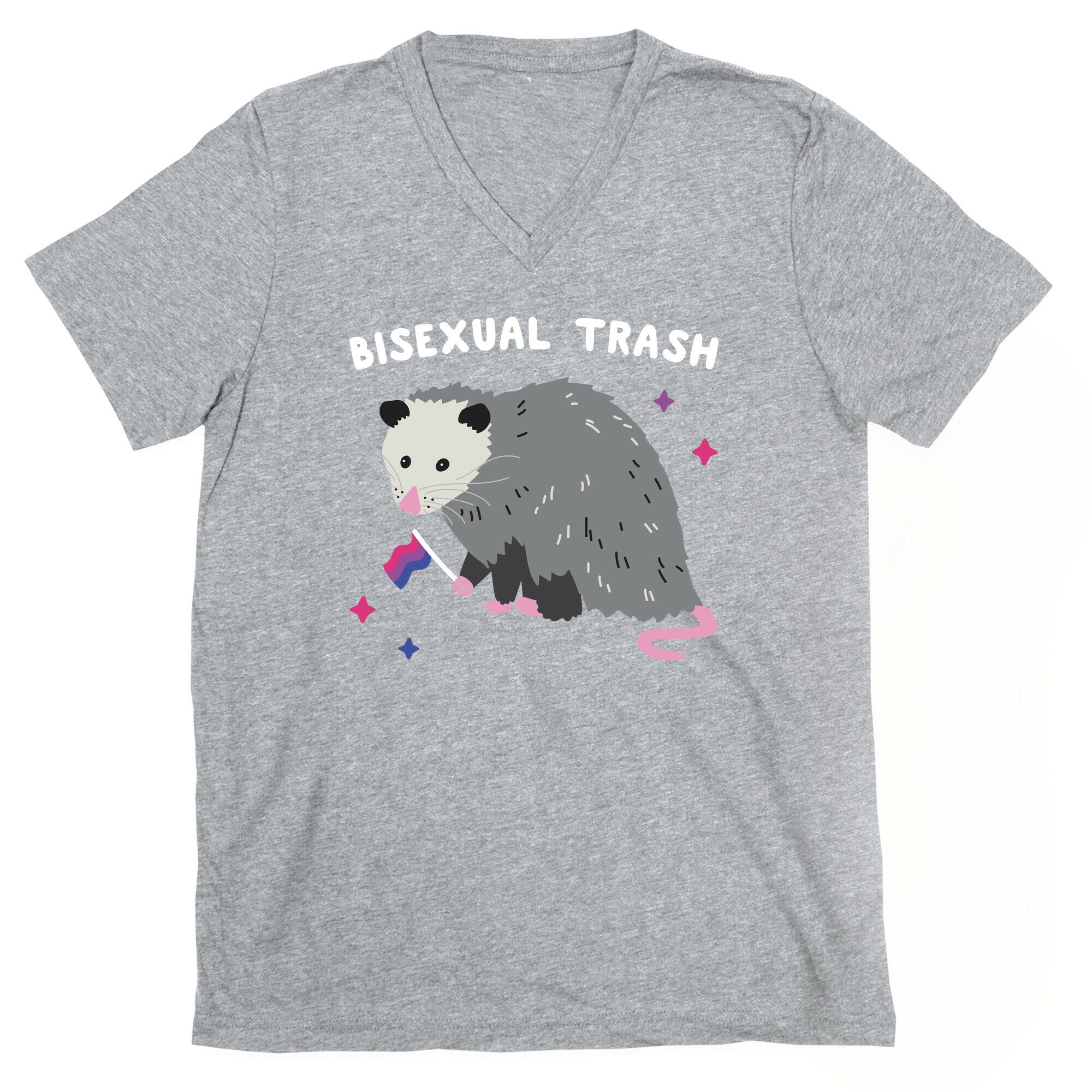 Bisexual Trash Opossum V-Neck