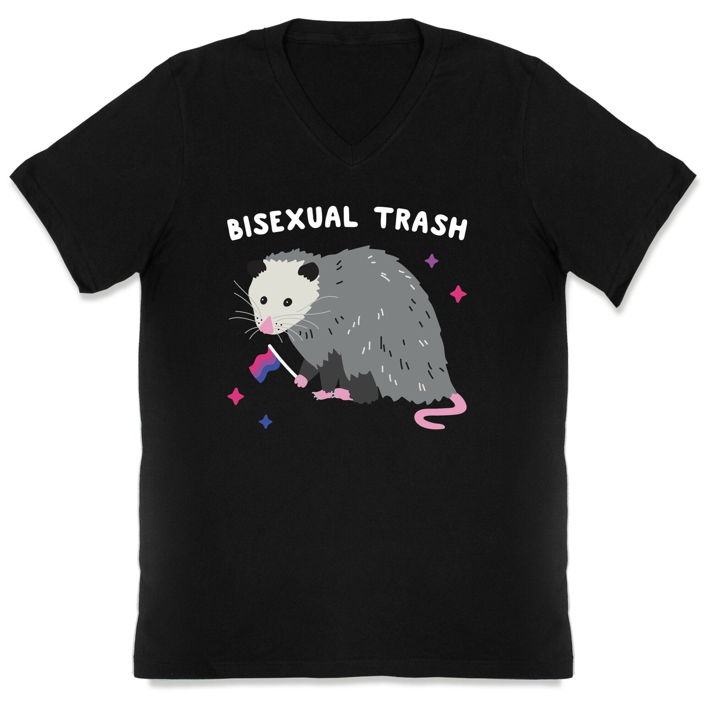 Bisexual Trash Opossum V-Neck