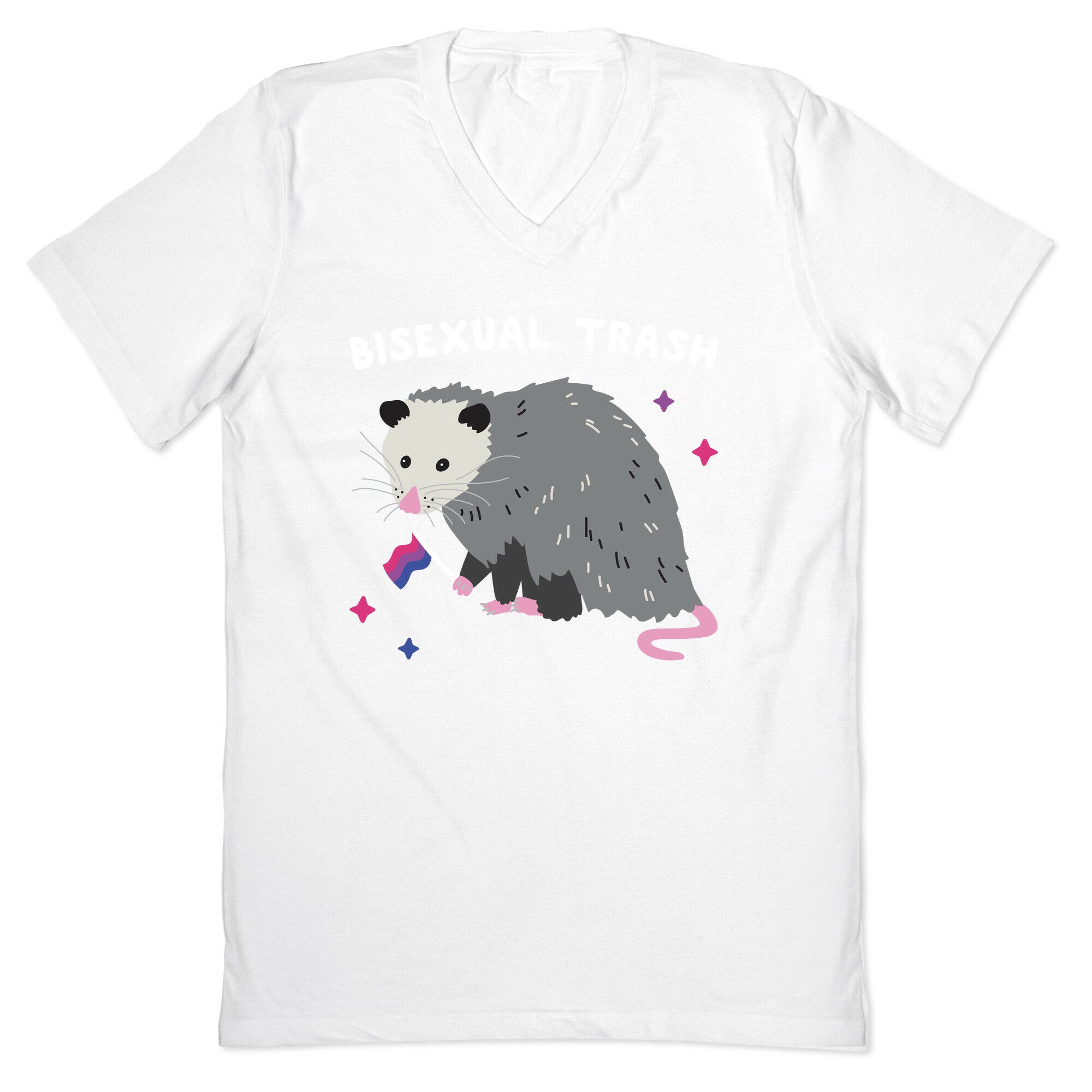 Bisexual Trash Opossum V-Neck