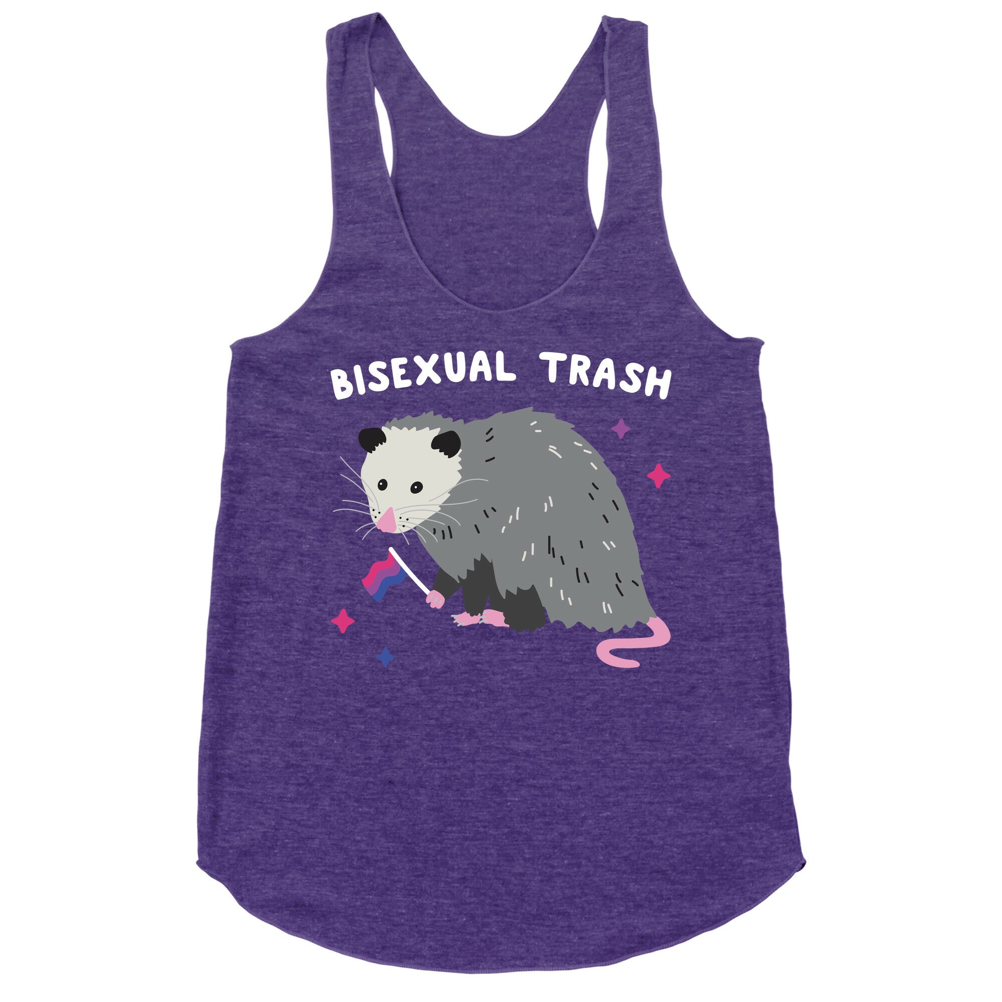 Bisexual Trash Opossum Racerback Tank
