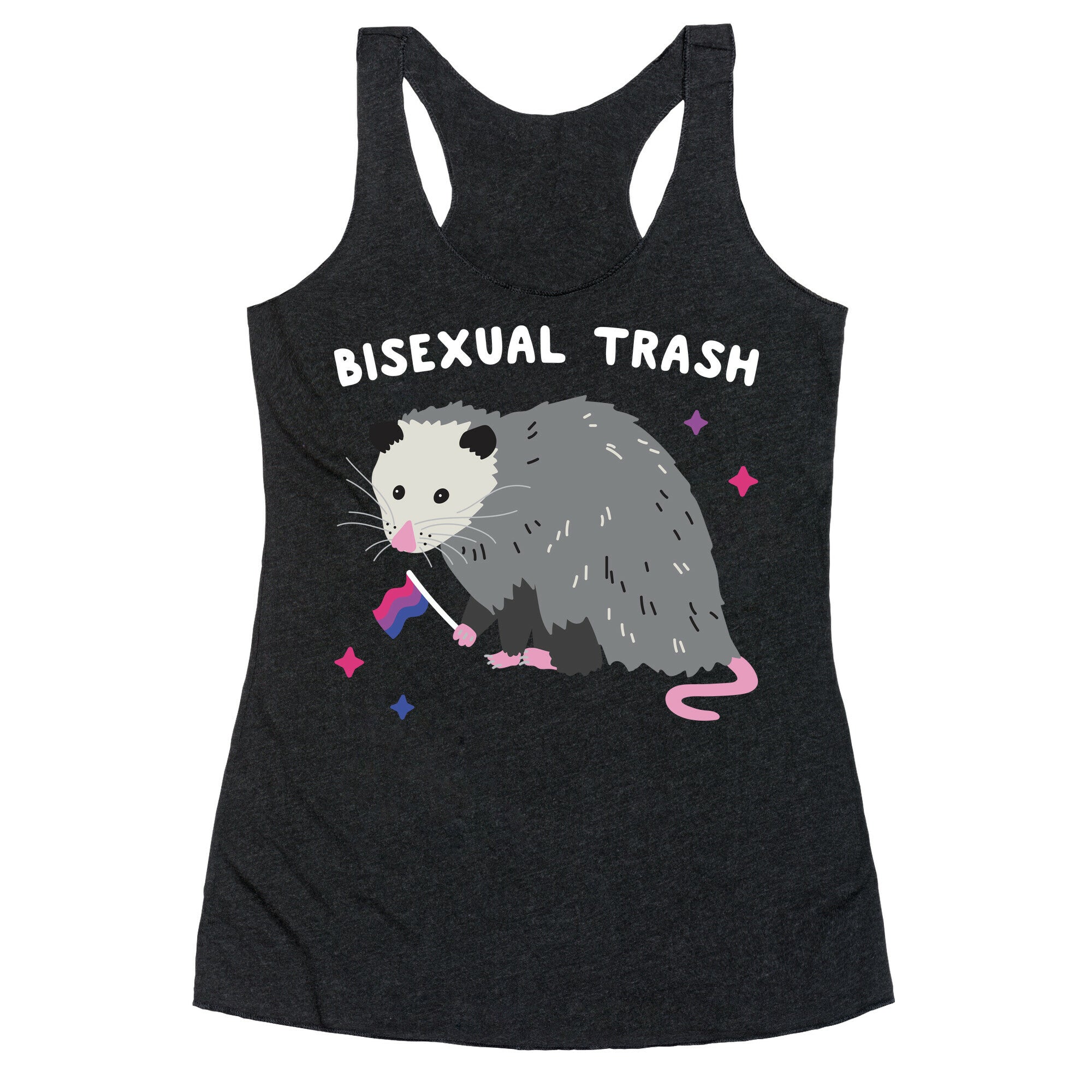 Bisexual Trash Opossum Racerback Tank