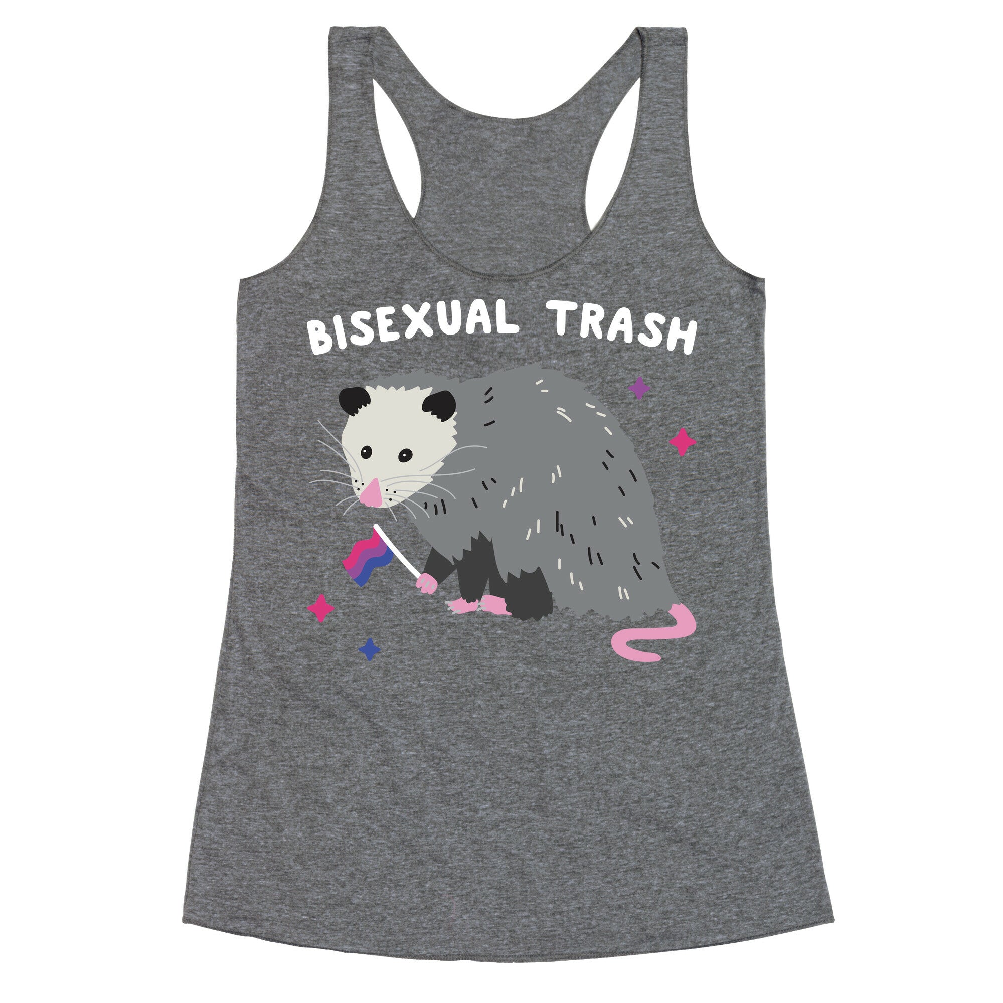 Bisexual Trash Opossum Racerback Tank