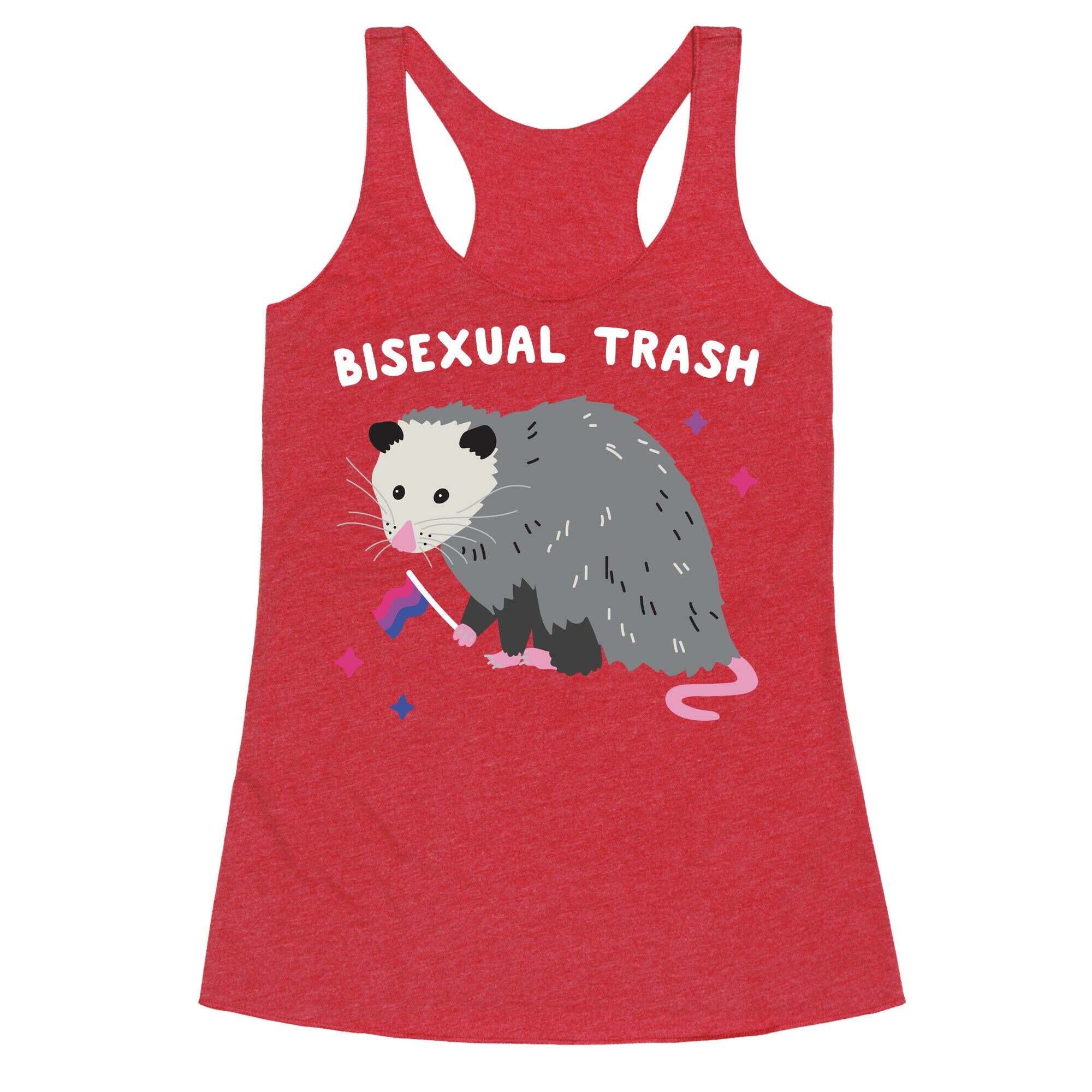 Bisexual Trash Opossum Racerback Tank