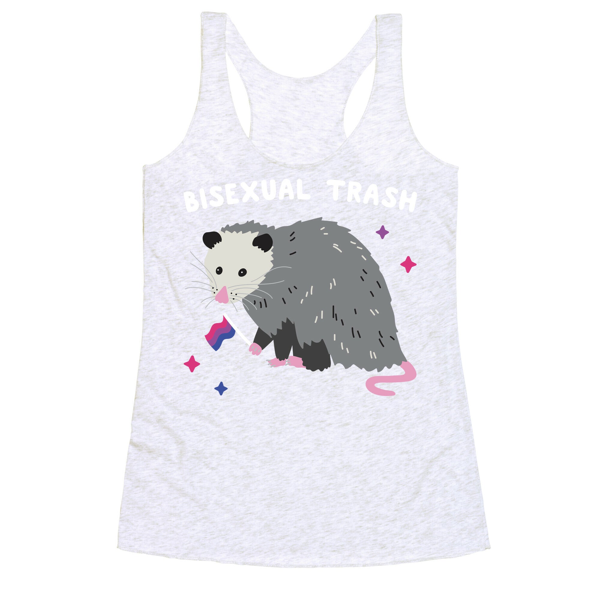 Bisexual Trash Opossum Racerback Tank