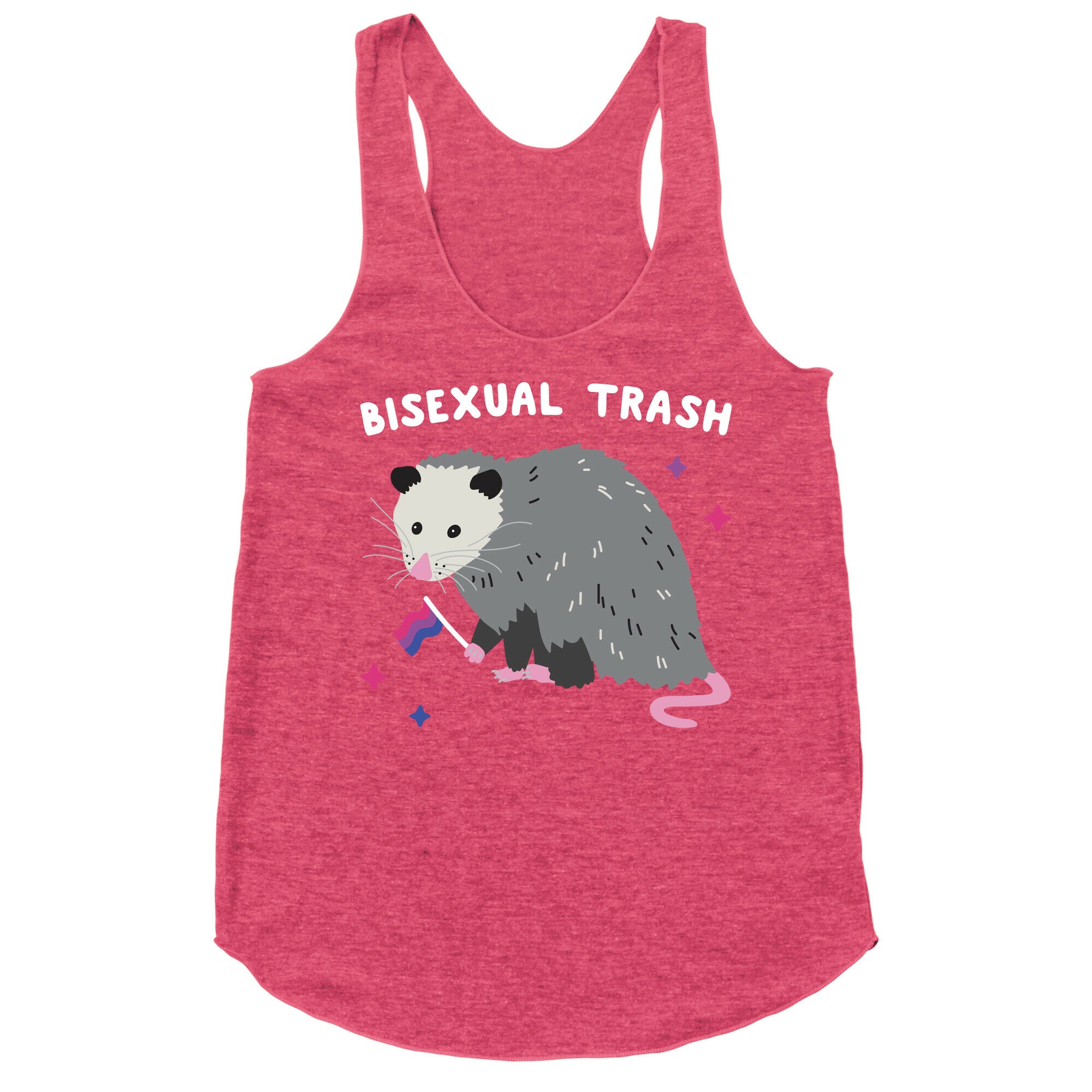 Bisexual Trash Opossum Racerback Tank