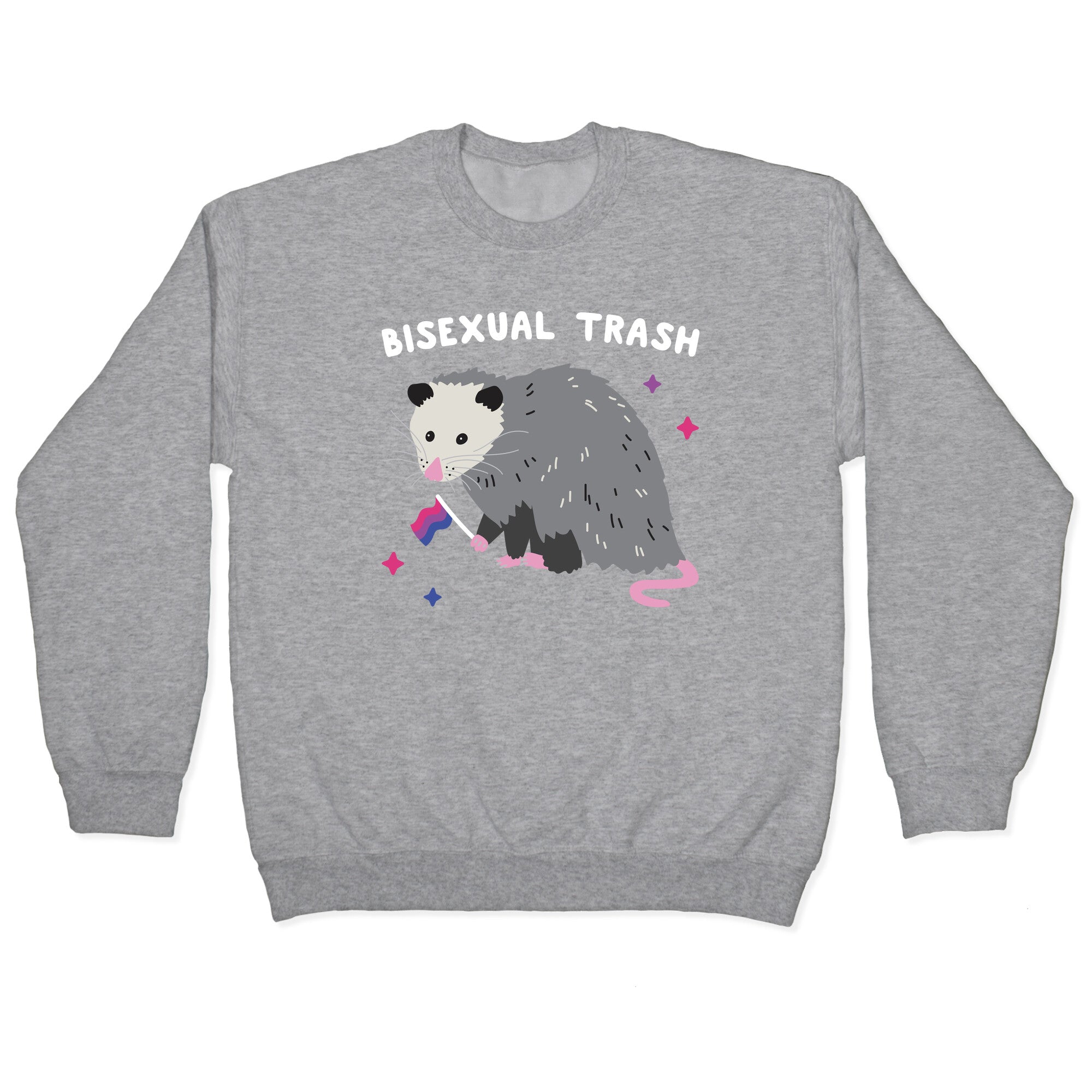 Bisexual Trash Opossum Crewneck Sweatshirt