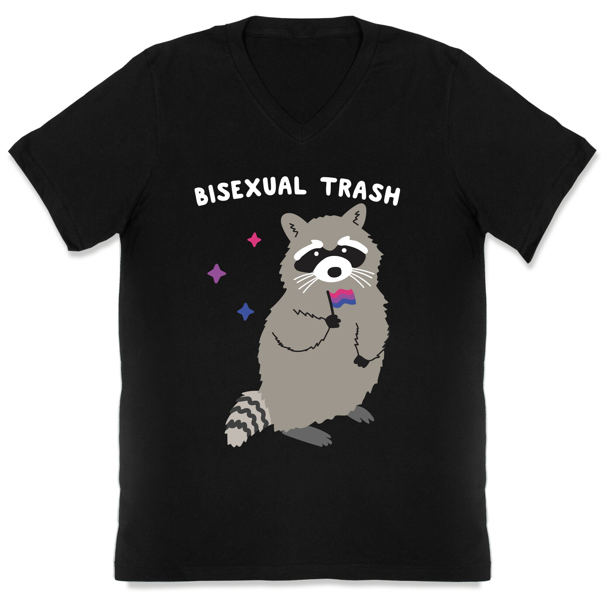 Bisexual Trash Raccoon V-Neck