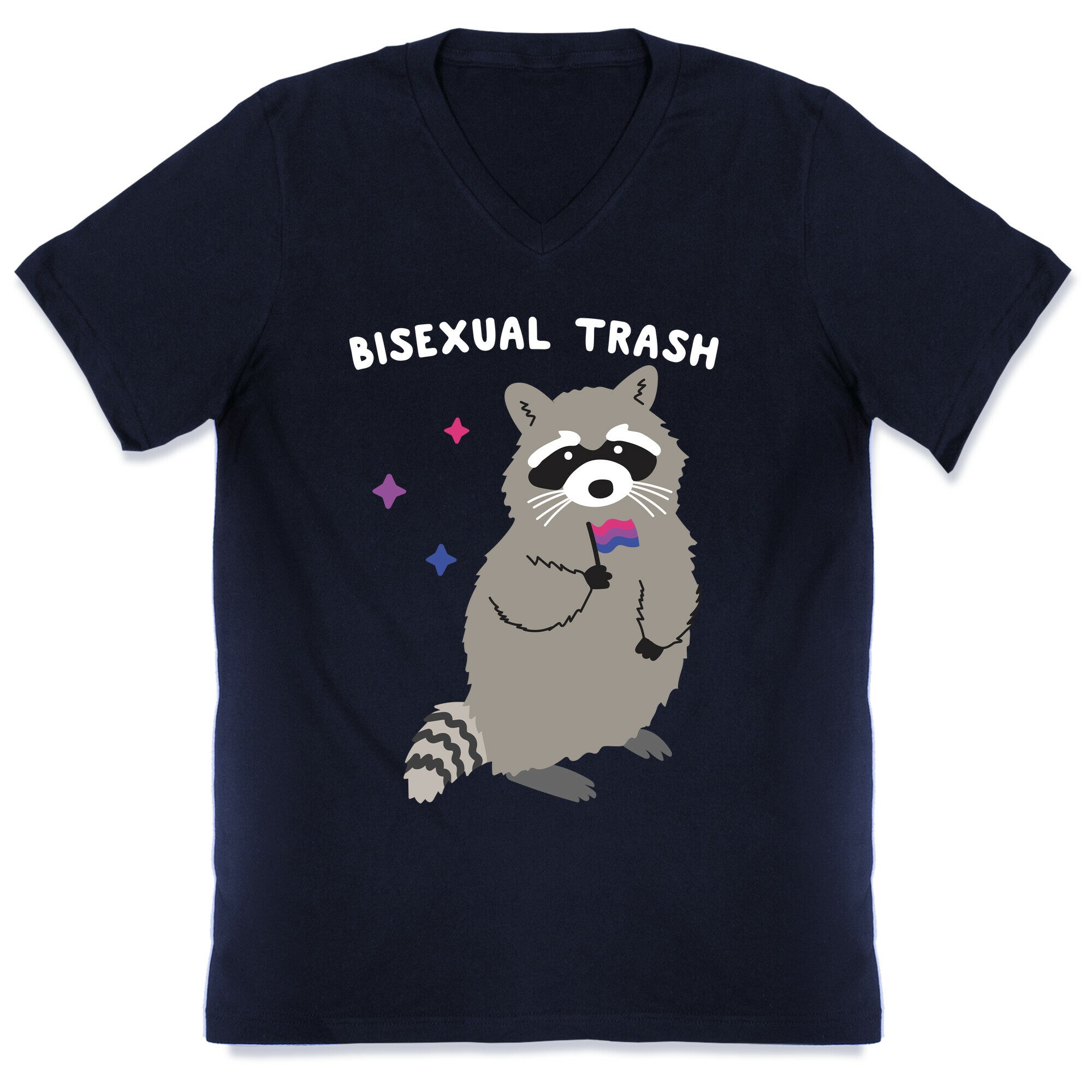 Bisexual Trash Raccoon V-Neck