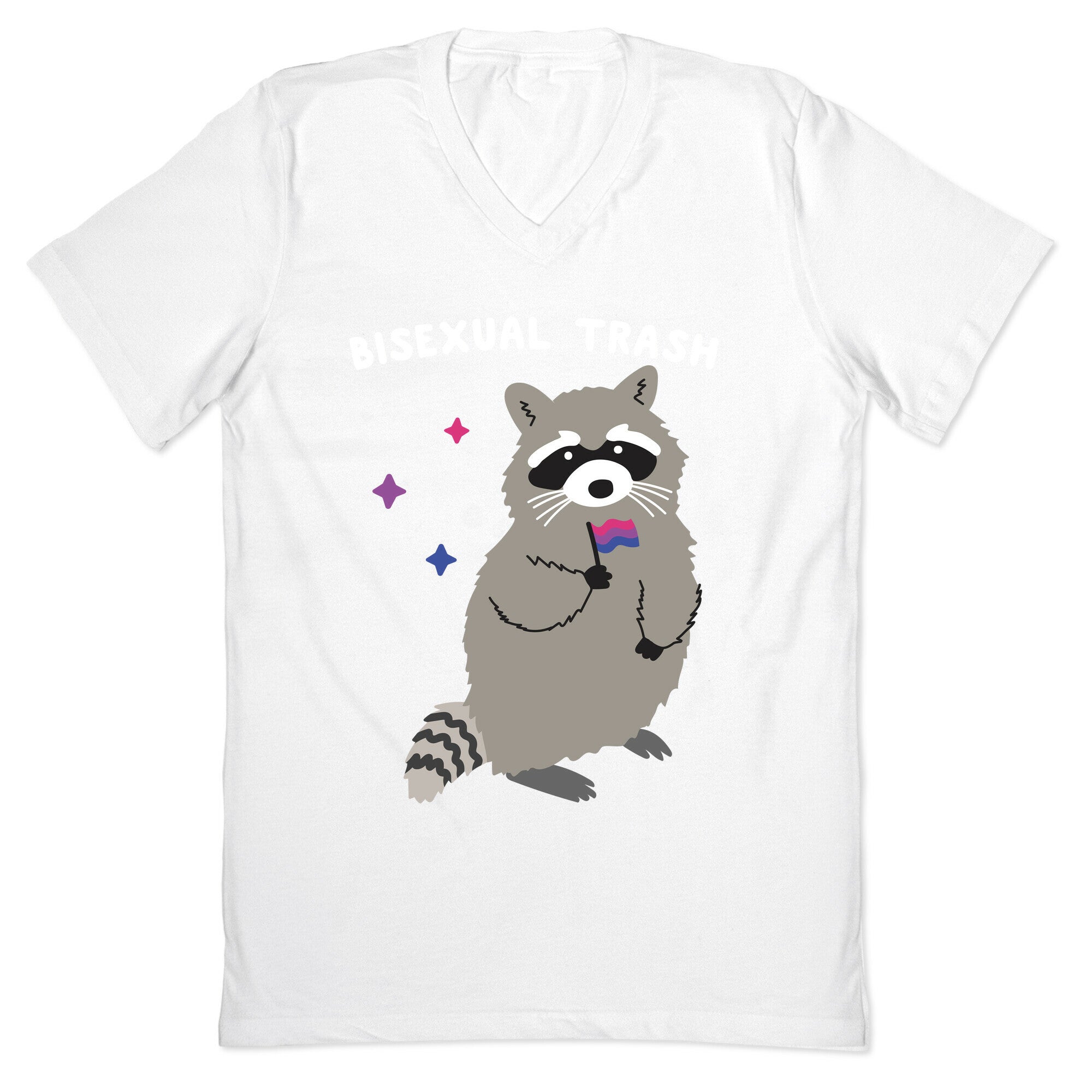 Bisexual Trash Raccoon V-Neck
