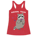 Bisexual Trash Raccoon Racerback Tank