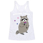 Bisexual Trash Raccoon Racerback Tank