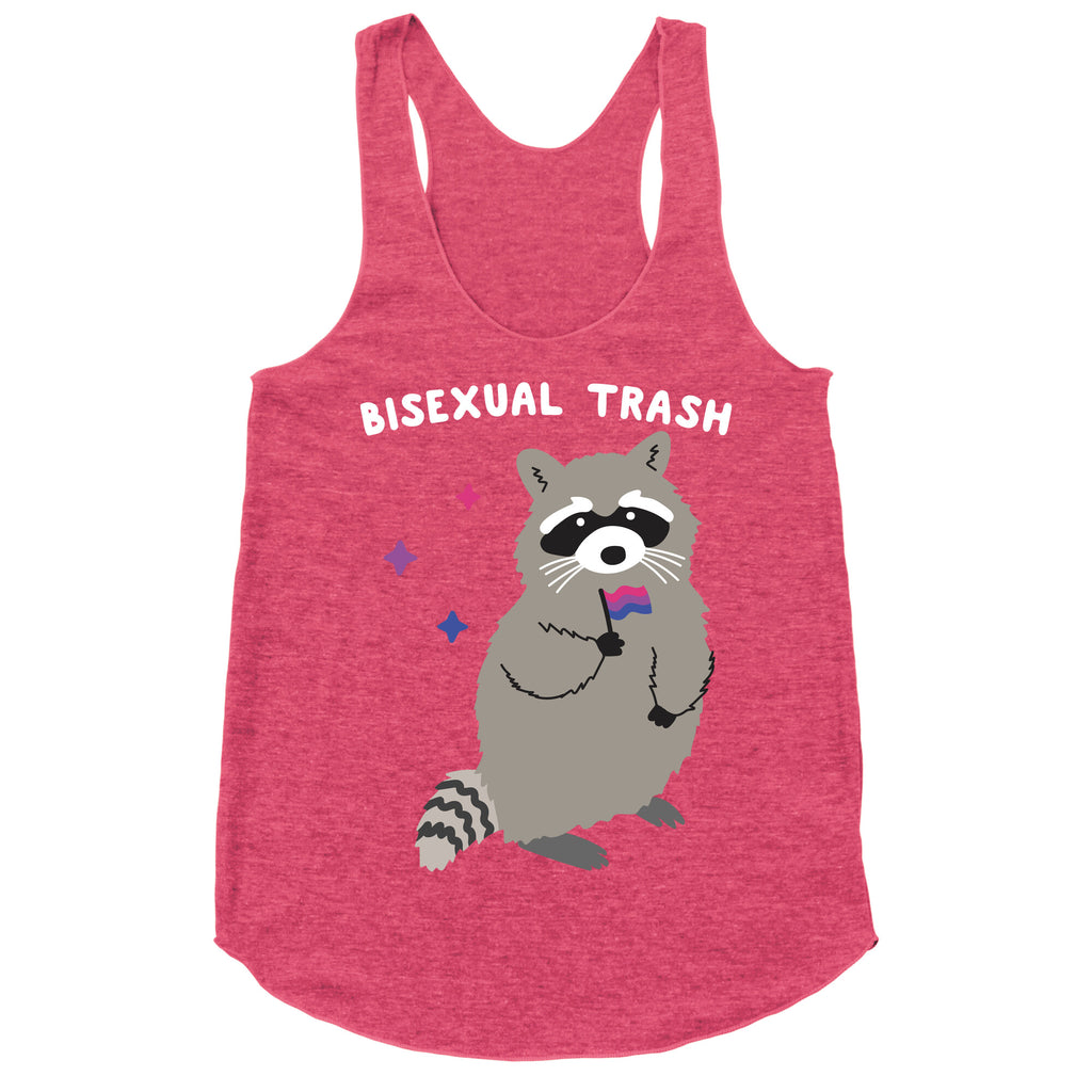 Bisexual Trash Raccoon Racerback Tank
