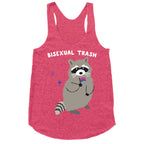 Bisexual Trash Raccoon Racerback Tank