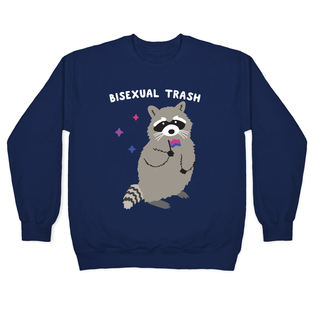 Bisexual Trash Raccoon Crewneck Sweatshirt