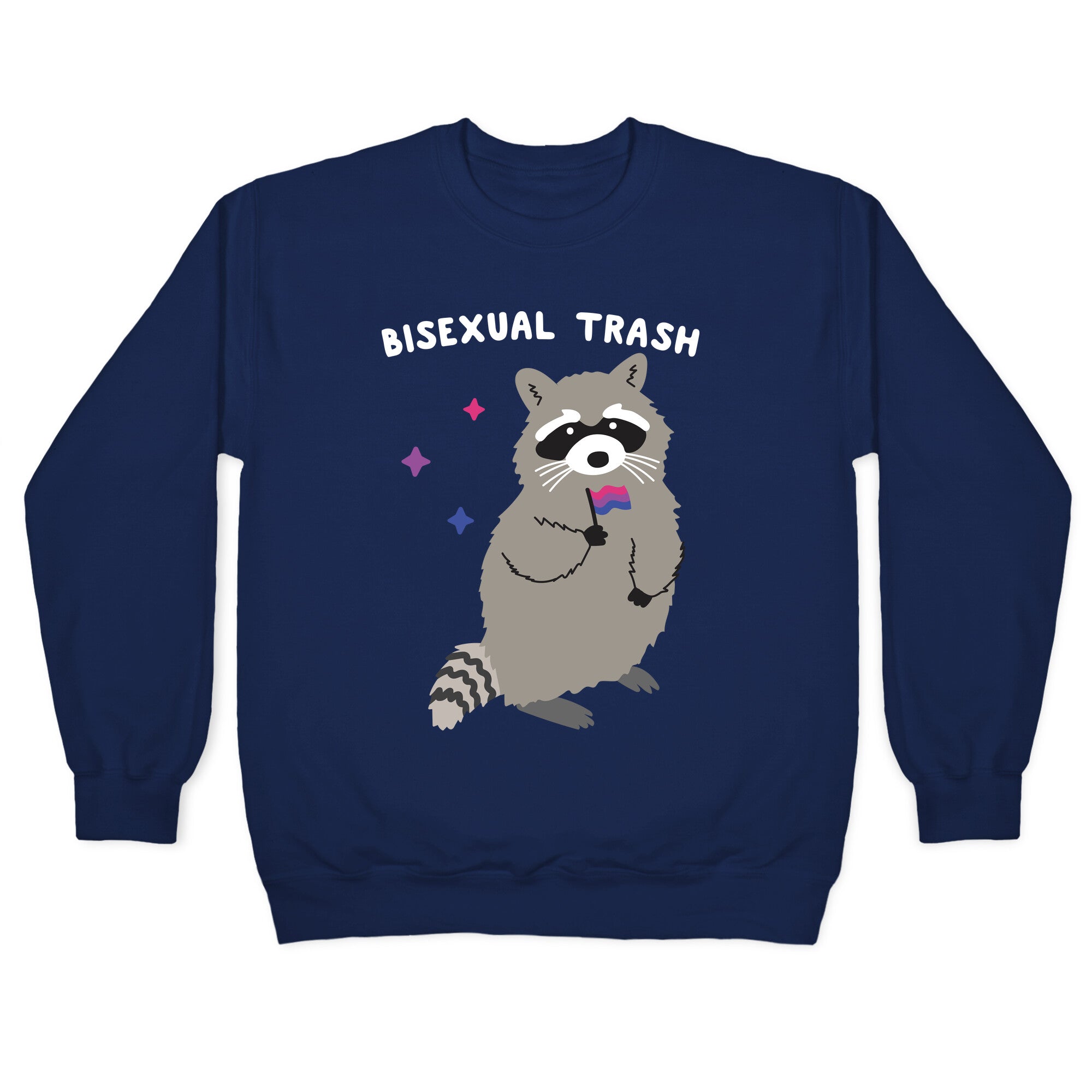 Bisexual Trash Raccoon Crewneck Sweatshirt