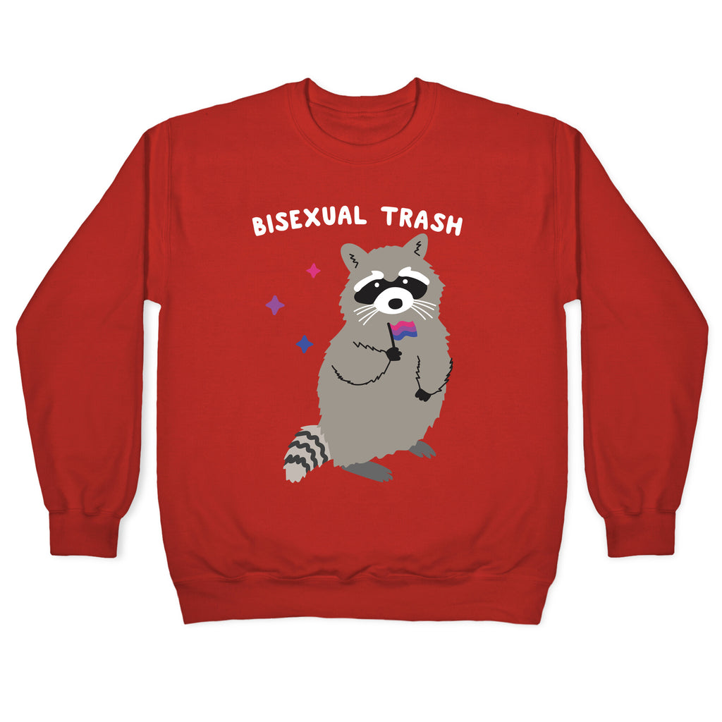 Bisexual Trash Raccoon Crewneck Sweatshirt
