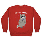 Bisexual Trash Raccoon Crewneck Sweatshirt