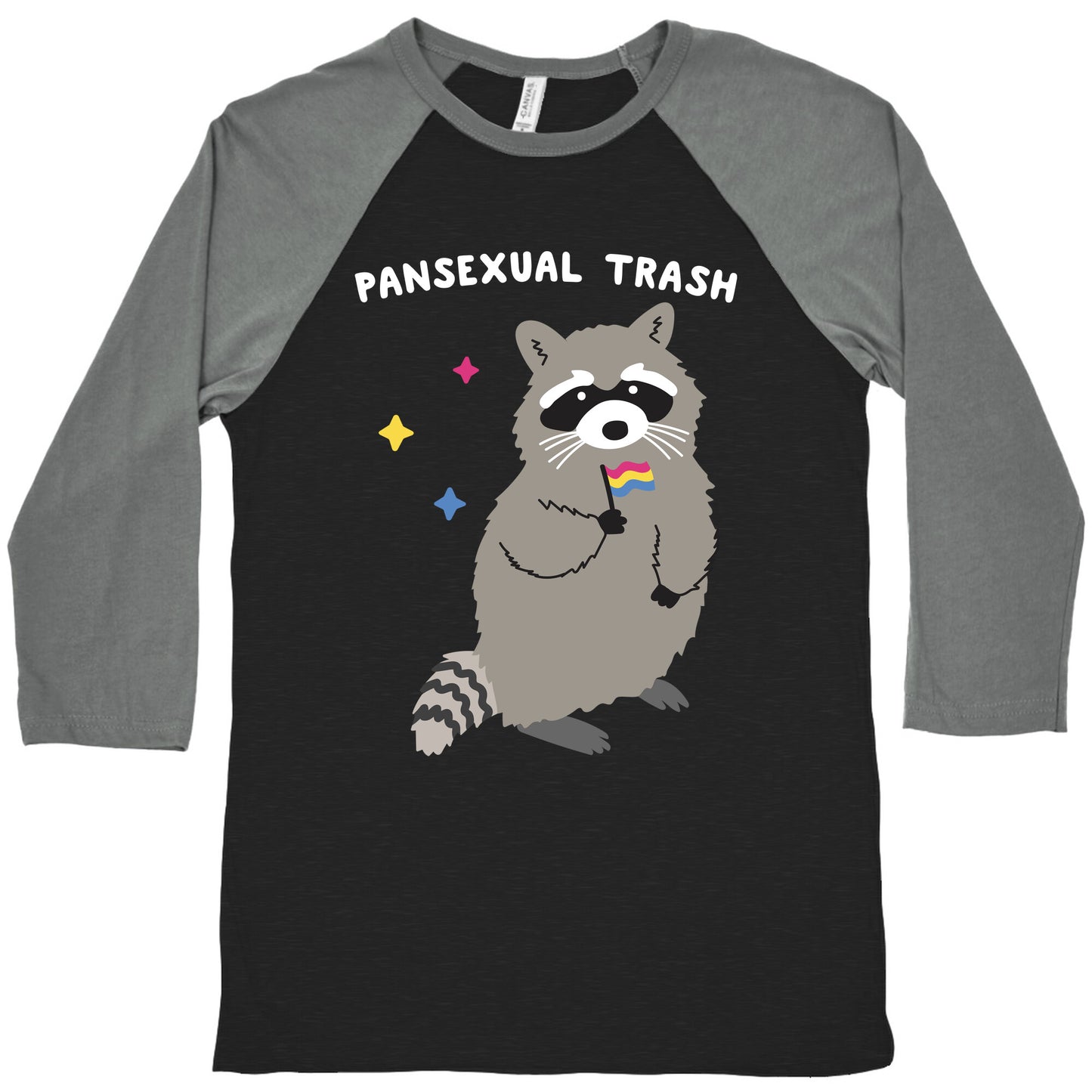 Pansexual Trash Raccoon Baseball Tee