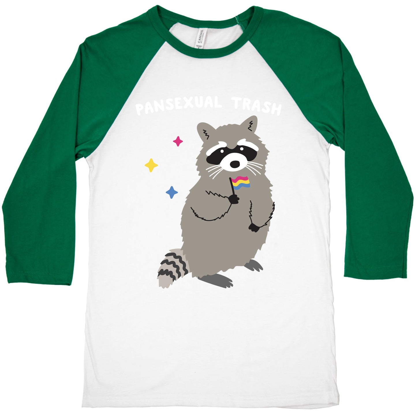 Pansexual Trash Raccoon Baseball Tee