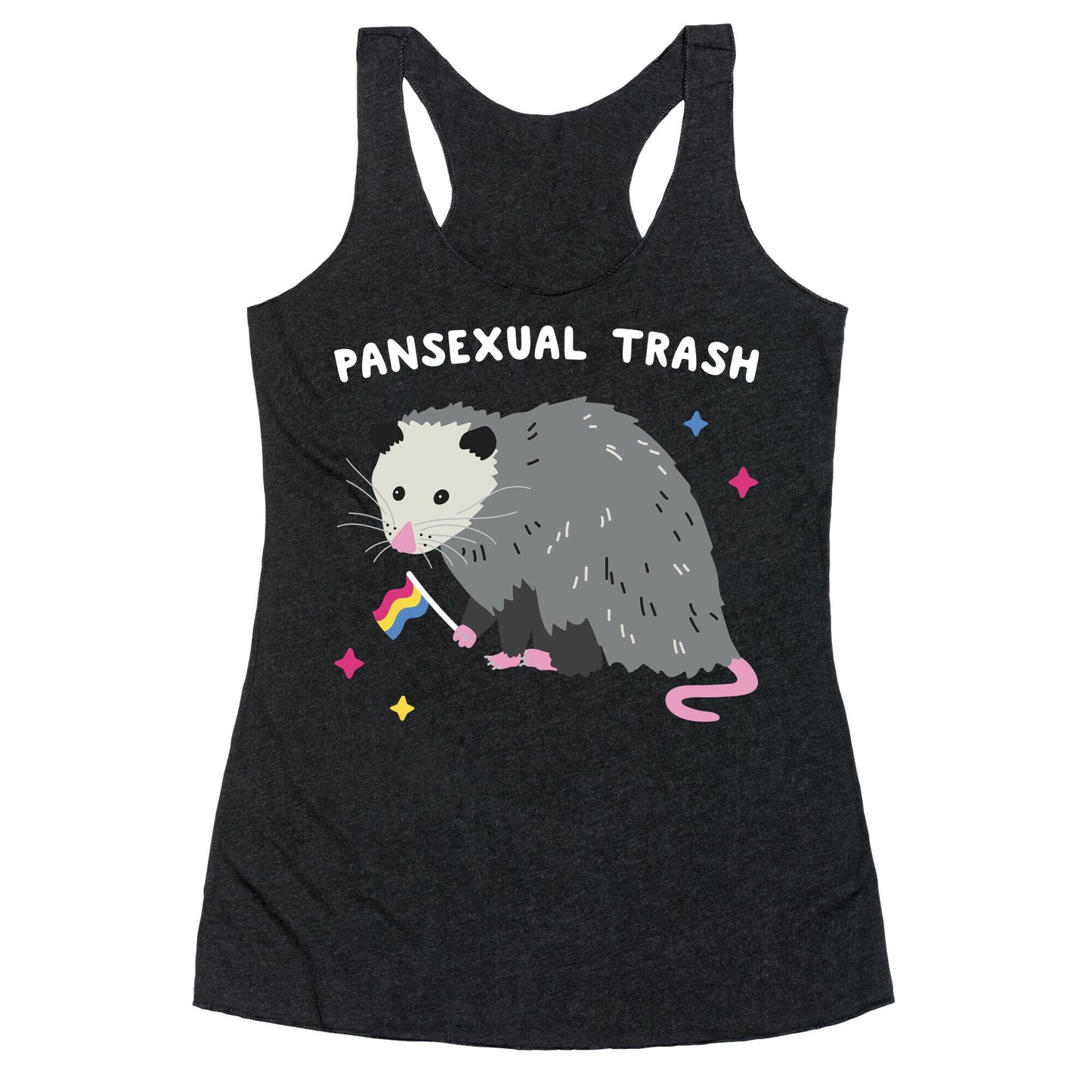 Pansexual Trash Opossum Racerback Tank